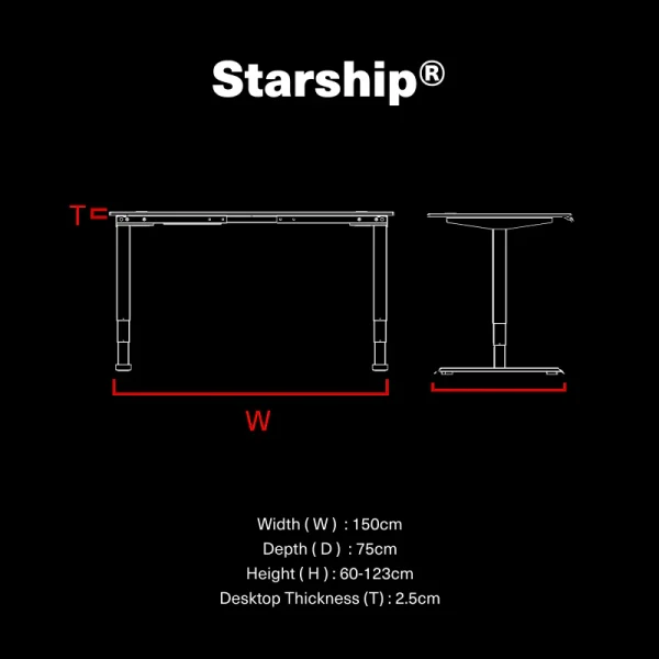 ⁦Wavebone | Starship Studio Standing Desk⁩ – תמונה ⁦5⁩